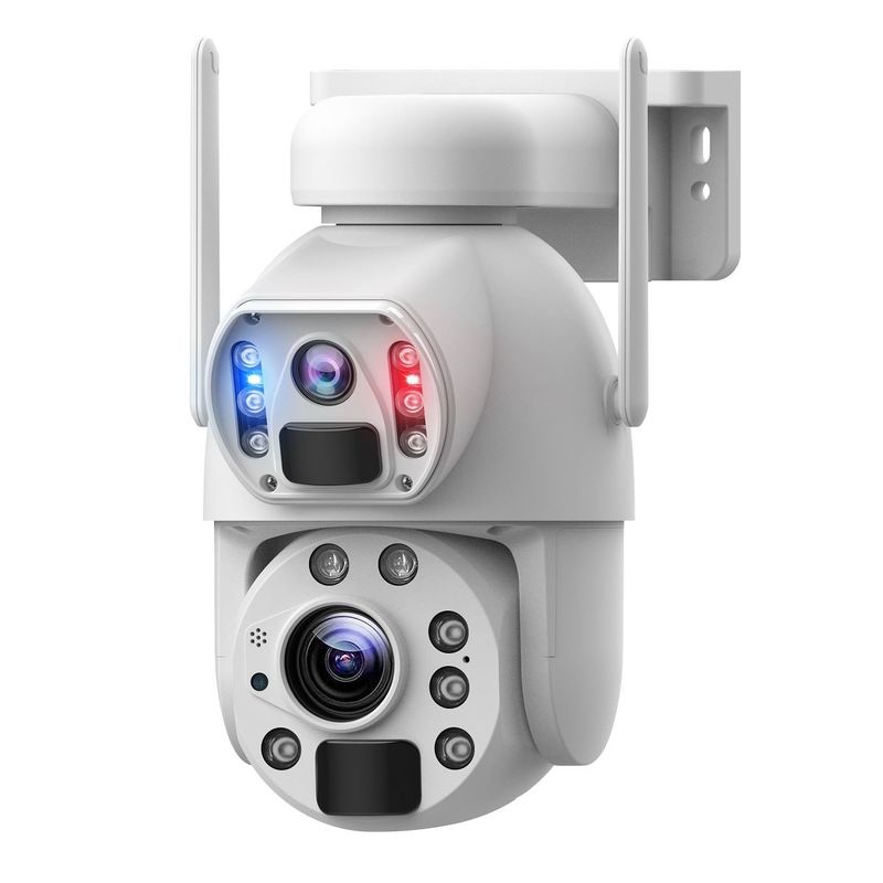 WIFI HD 10X Zoom Ηλιακή κινητική αισθητήρας κάμερα εξωτερικού 6MP διπλός φακός
