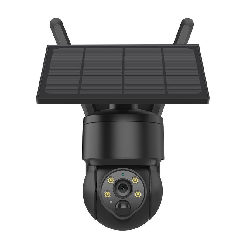 Εξωτερική PTZ 3MP Ηλιακή κάμερα CCTV Μαύρο χρώμα Αδιάβροχο